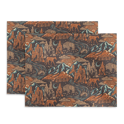 Byre Wilde Wild West Brown Orange Blue Placemat