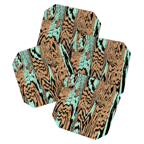 Caleb Troy Aqua Chocolate Safari Coaster Set