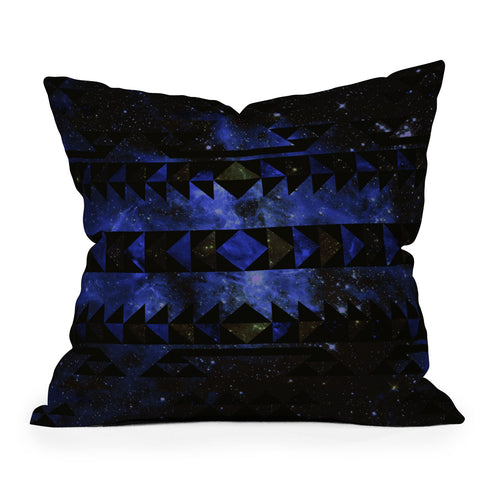 Caleb Troy Blue Stellar Dust Outdoor Throw Pillow