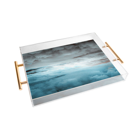 Caleb Troy Glacier Painted Clouds Acrylic Tray