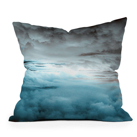 Caleb Troy Glacier Painted Clouds Outdoor Throw Pillow