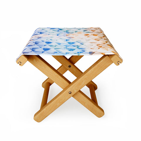 Caleb Troy indie gold sky Folding Stool