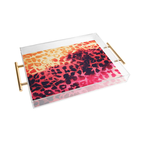 Caleb Troy Leopard Storm Fire Acrylic Tray