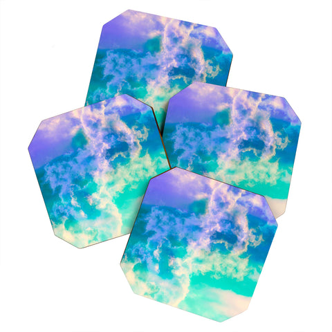 Caleb Troy Mountain Meadow Painted Clouds Coaster Set