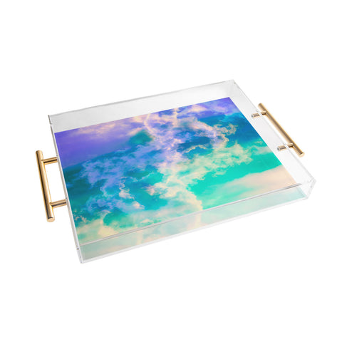 Caleb Troy Mountain Meadow Painted Clouds Acrylic Tray