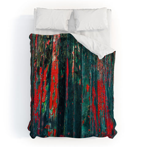 Caleb Troy Red Splinters Duvet Cover