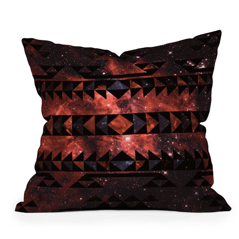 Caleb Troy Rusted Galaxy Tribal Outdoor Throw Pillow