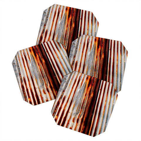 Caleb Troy Rusted Lines Coaster Set