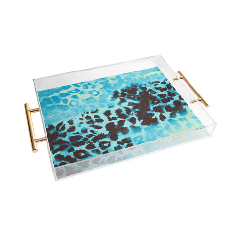 Caleb Troy Snow Leopard Acrylic Tray