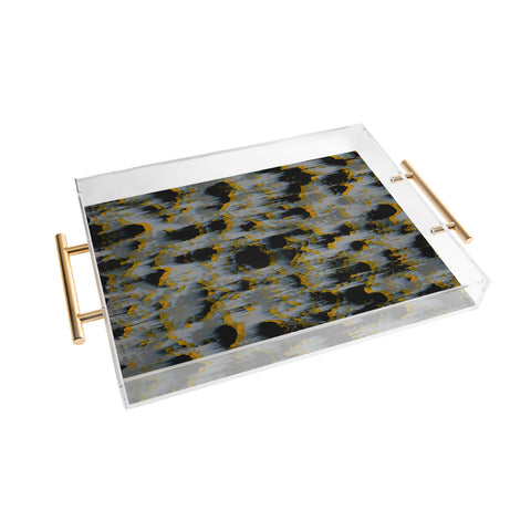 Caleb Troy Tossed Boulders Yellow Acrylic Tray