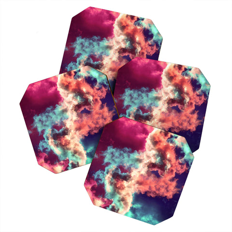 Caleb Troy Yin Yang Painted Clouds Coaster Set