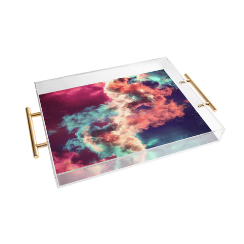 Caleb Troy Yin Yang Painted Clouds Acrylic Tray
