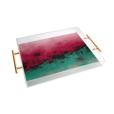 Caleb Troy Zero Visibility Poinsettia Ombre Acrylic Tray