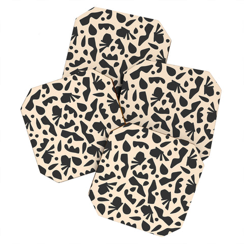 Caligrafica Happy Things Black and White Coaster Set