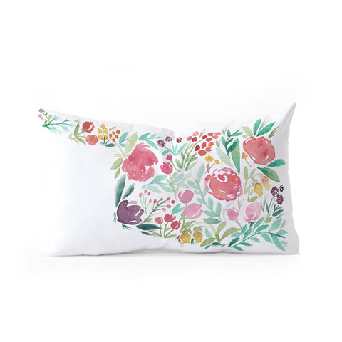 Calliegraf_Ink Bloomin Oklahoma Oblong Throw Pillow