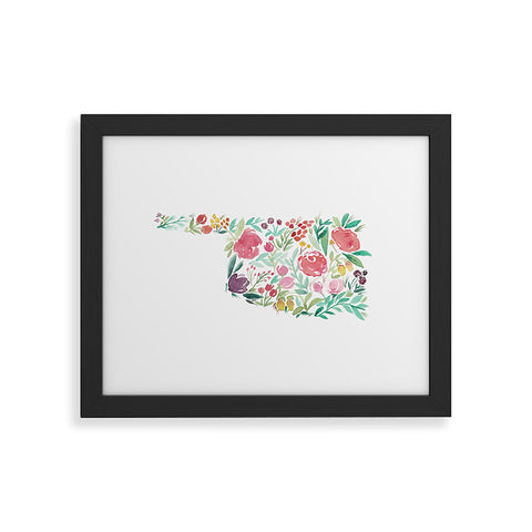 Calliegraf_Ink Bloomin Oklahoma Framed Art Print