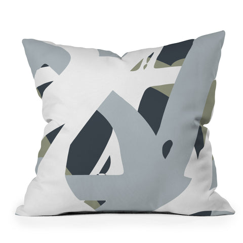 Camilla Foss Abstract Sealife Outdoor Throw Pillow