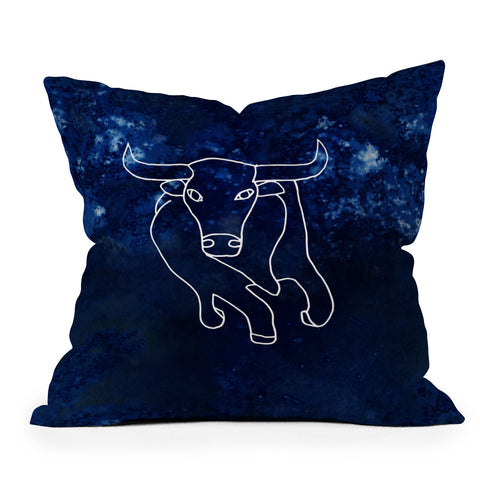Camilla Foss Astro Taurus Outdoor Throw Pillow