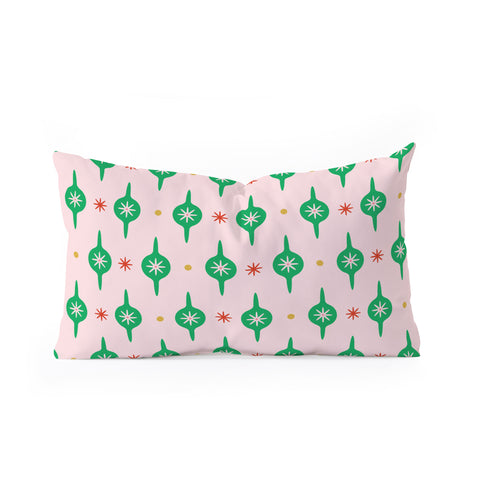 Camilla Foss Baubles and Stars Oblong Throw Pillow