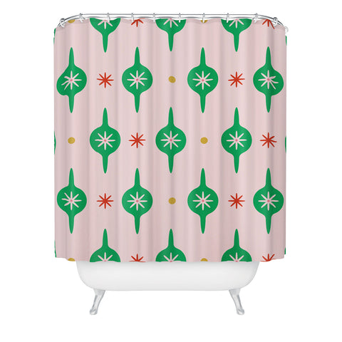 Camilla Foss Baubles and Stars Shower Curtain
