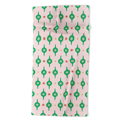 Camilla Foss Baubles and Stars Beach Towel