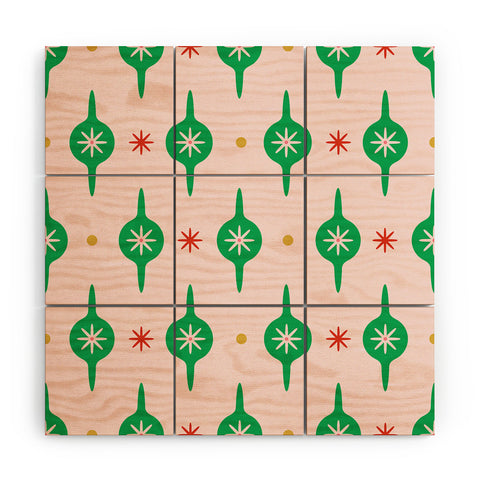 Camilla Foss Baubles and Stars Wood Wall Mural