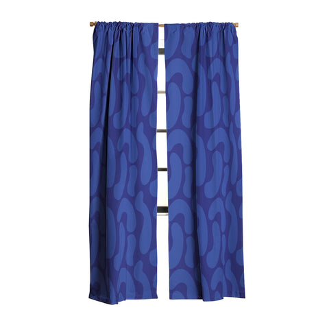Camilla Foss Blue Pebble Blackout Window Curtain