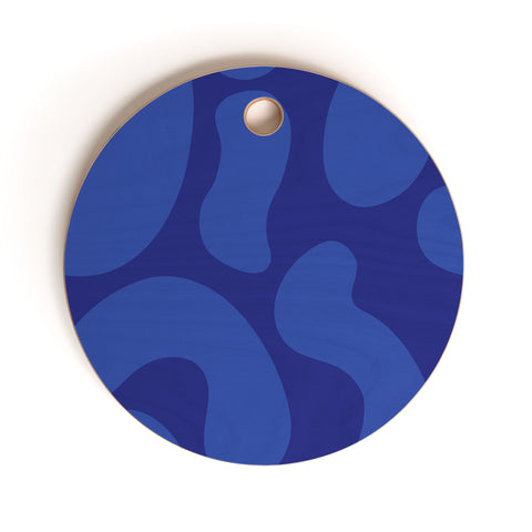 Camilla Foss Blue Pebble Cutting Board Round