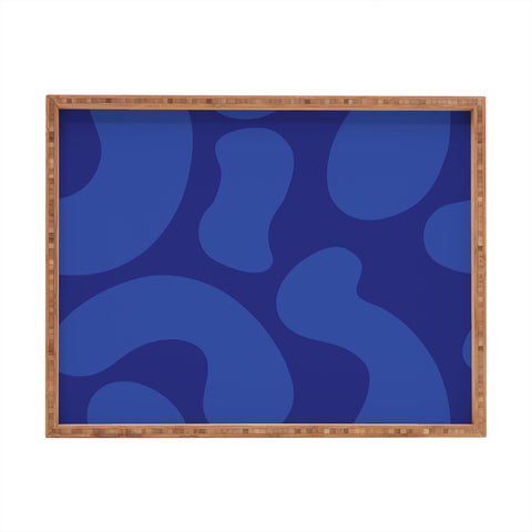 Camilla Foss Blue Pebble Rectangular Tray