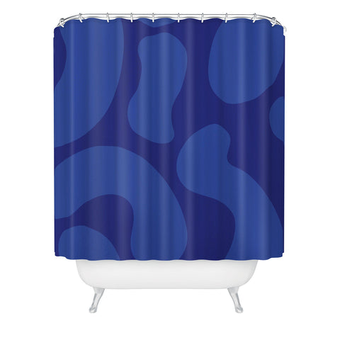 Camilla Foss Blue Pebble Shower Curtain
