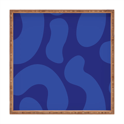 Camilla Foss Blue Pebble Square Tray