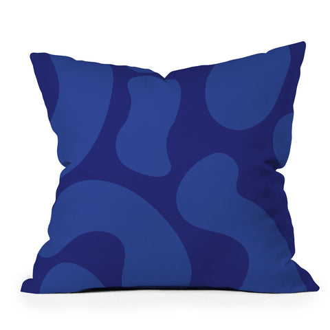 Camilla Foss Blue Pebble Throw Pillow