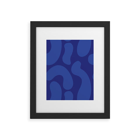 Camilla Foss Blue Pebble Framed Art Print