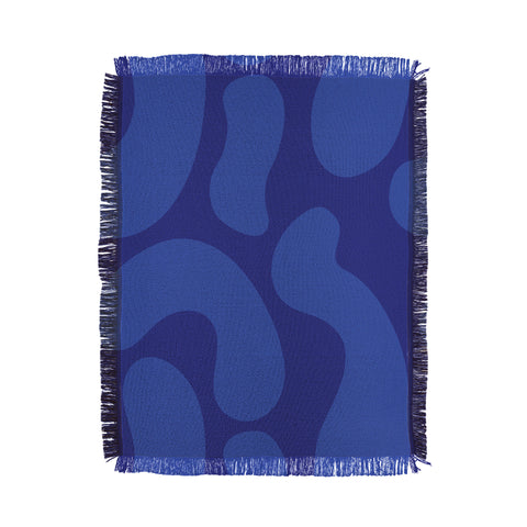 Camilla Foss Blue Pebble Throw Blanket