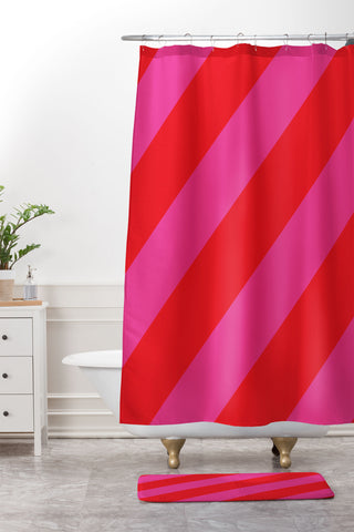 Camilla Foss Bold Stripes Shower Curtain And Mat