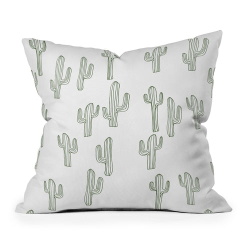 Camilla Foss Cactus only Outdoor Throw Pillow