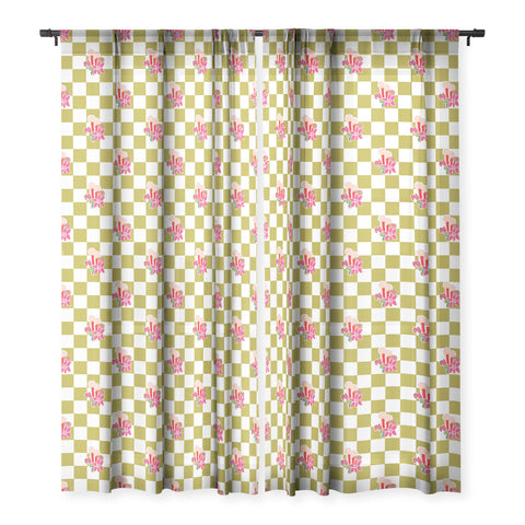 Camilla Foss Candles Sheer Window Curtain