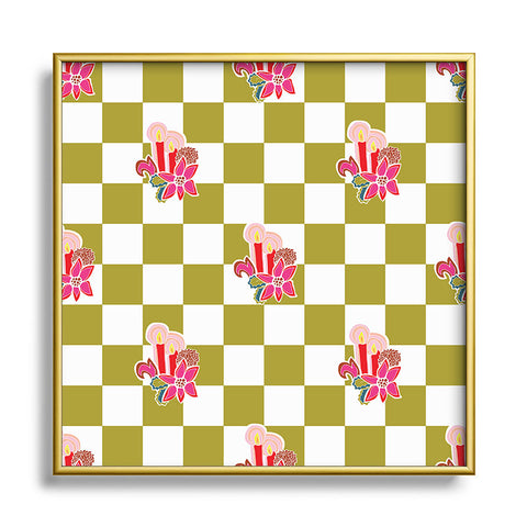 Camilla Foss Candles Square Metal Framed Art Print