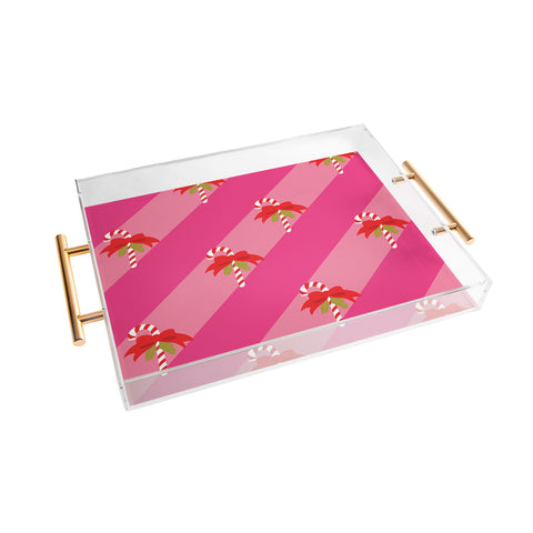 Camilla Foss Candy Cane Acrylic Tray