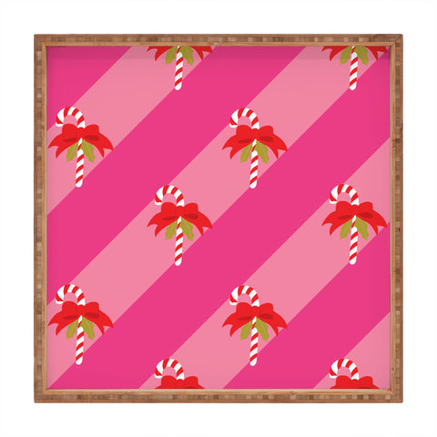 Camilla Foss Candy Cane Square Tray