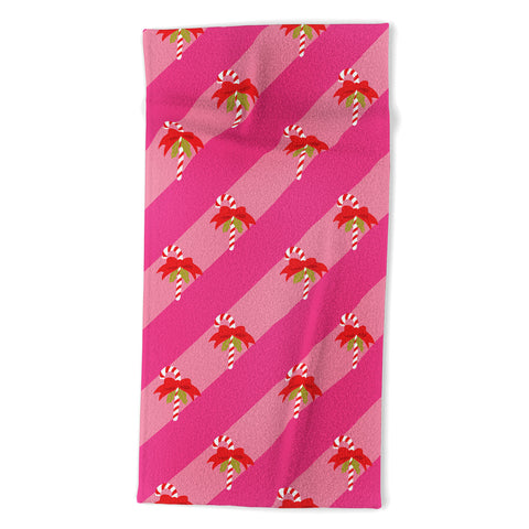 Camilla Foss Candy Cane Beach Towel