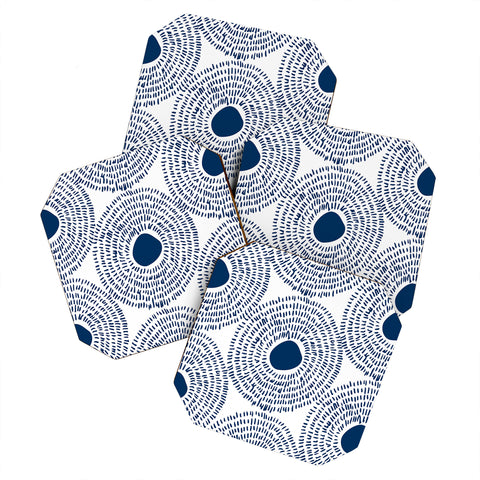 Camilla Foss Circles In Blue II Coaster Set