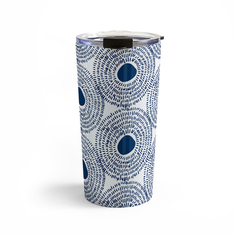 Camilla Foss Circles In Blue II Travel Mug