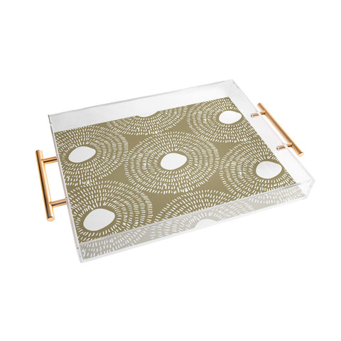 Camilla Foss Circles in Olive II Acrylic Tray