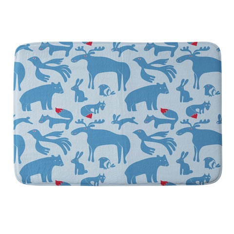 Camilla Foss Folktale Animals Memory Foam Bath Mat