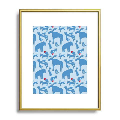 Camilla Foss Folktale Animals Metal Framed Art Print