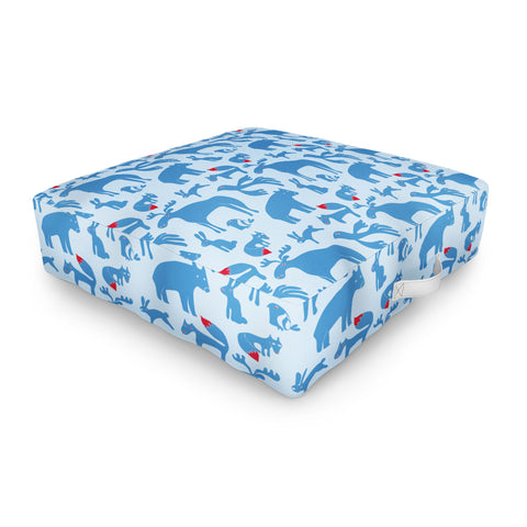 Camilla Foss Folktale Animals Outdoor Floor Cushion