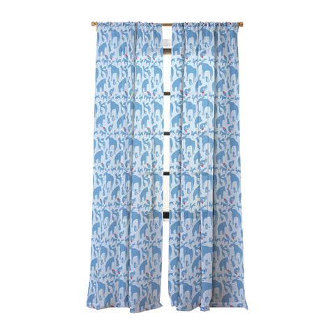 Camilla Foss Folktale Animals Sheer Window Curtain