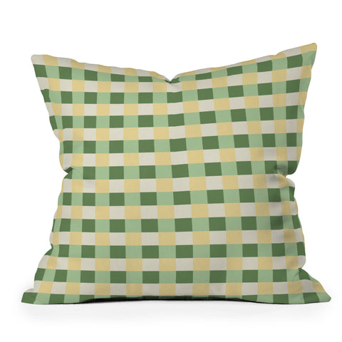 Camilla Foss Folktale Gingham Outdoor Throw Pillow