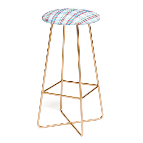 Camilla Foss Folktale Plaid Bar Stool
